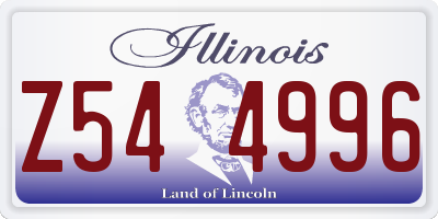 IL license plate Z544996
