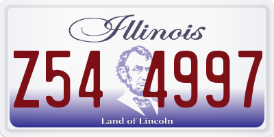 IL license plate Z544997