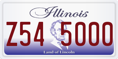 IL license plate Z545000