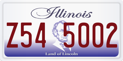 IL license plate Z545002
