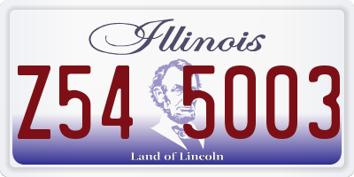 IL license plate Z545003