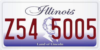 IL license plate Z545005