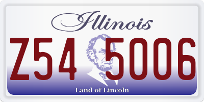 IL license plate Z545006