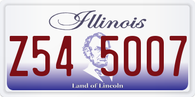 IL license plate Z545007
