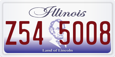 IL license plate Z545008