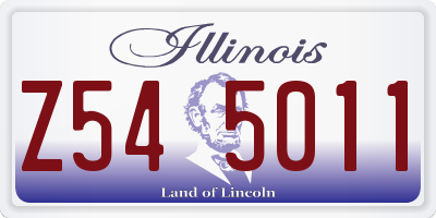 IL license plate Z545011