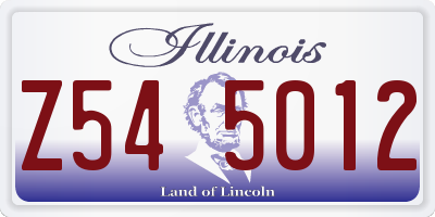 IL license plate Z545012