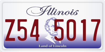 IL license plate Z545017
