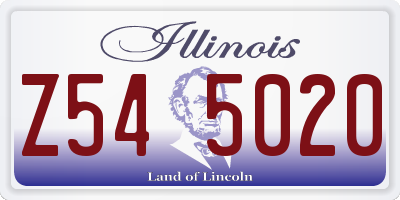 IL license plate Z545020