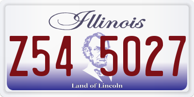 IL license plate Z545027