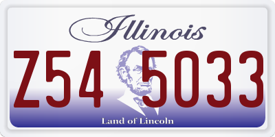 IL license plate Z545033