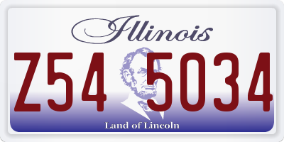 IL license plate Z545034