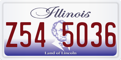 IL license plate Z545036