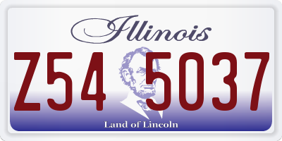 IL license plate Z545037