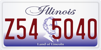IL license plate Z545040