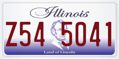 IL license plate Z545041