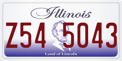 IL license plate Z545043