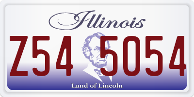 IL license plate Z545054