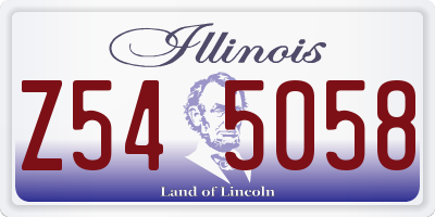 IL license plate Z545058