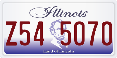 IL license plate Z545070