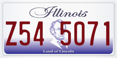 IL license plate Z545071