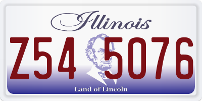 IL license plate Z545076