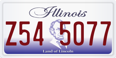 IL license plate Z545077