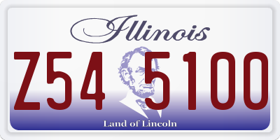 IL license plate Z545100