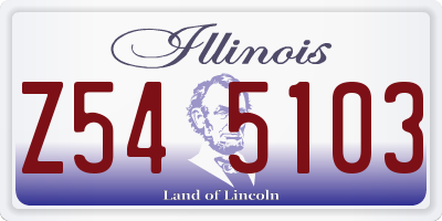 IL license plate Z545103