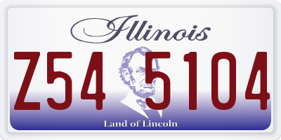 IL license plate Z545104