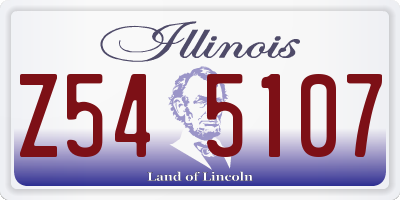 IL license plate Z545107