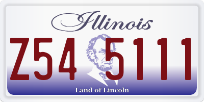 IL license plate Z545111