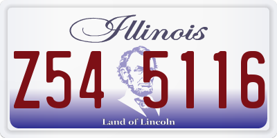 IL license plate Z545116