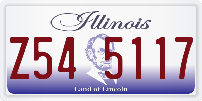 IL license plate Z545117
