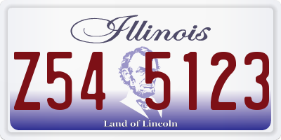 IL license plate Z545123