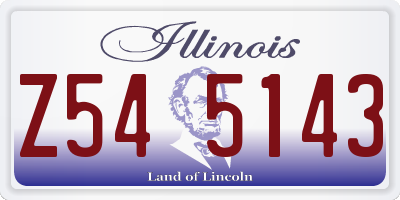 IL license plate Z545143