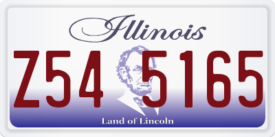 IL license plate Z545165
