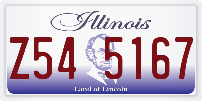 IL license plate Z545167