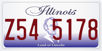 IL license plate Z545178
