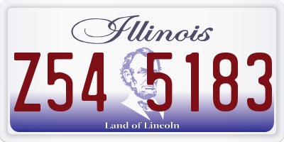 IL license plate Z545183