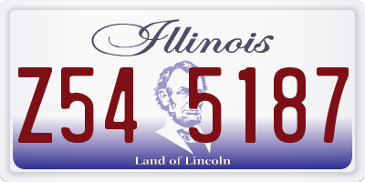 IL license plate Z545187