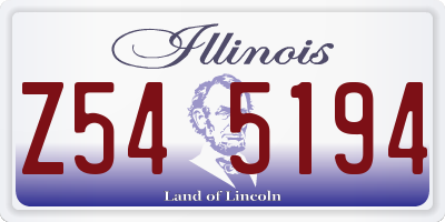 IL license plate Z545194