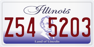 IL license plate Z545203