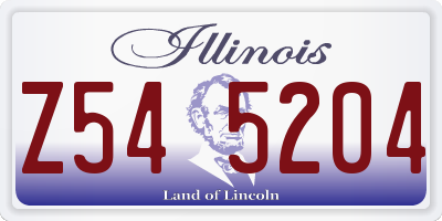 IL license plate Z545204