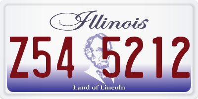 IL license plate Z545212