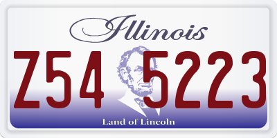 IL license plate Z545223