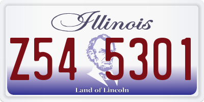 IL license plate Z545301