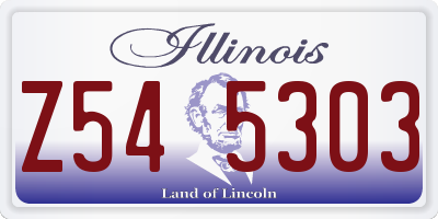 IL license plate Z545303