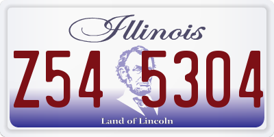 IL license plate Z545304