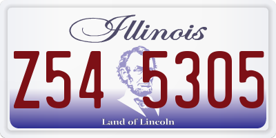 IL license plate Z545305